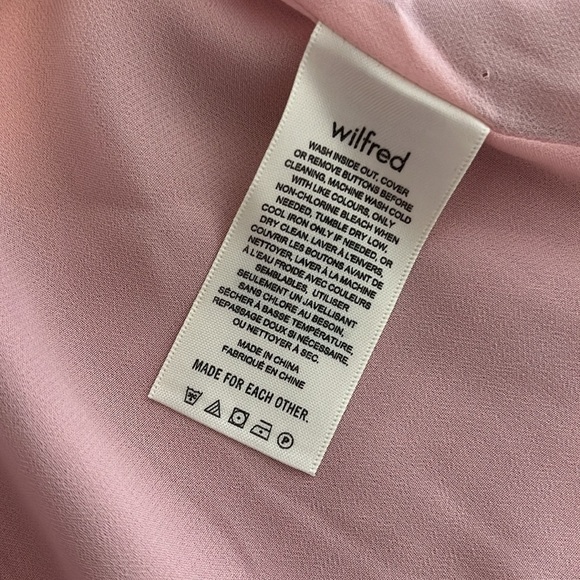 Wilfred Aritzia Lune Wrap Dress in Mauve Mousse Pink Sz Large - Picture 11 of 12